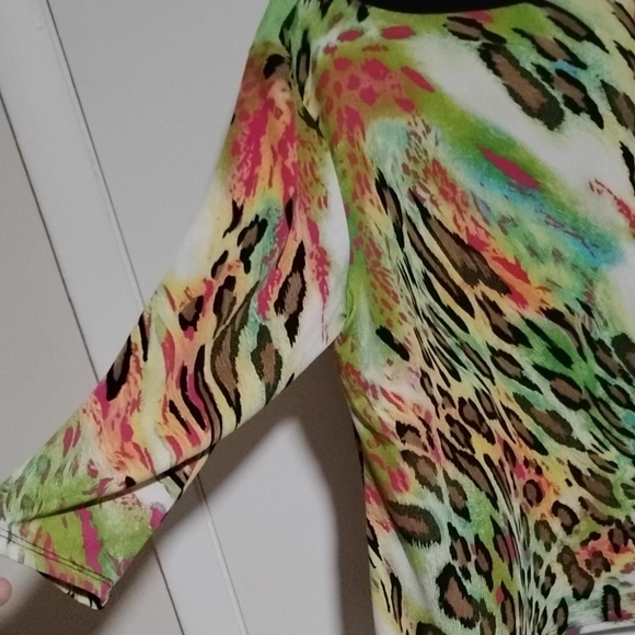 Chico's Multicolor Animal Print Sweater - Picture 4 of 5